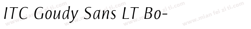 ITC Goudy Sans LT Bo字体转换